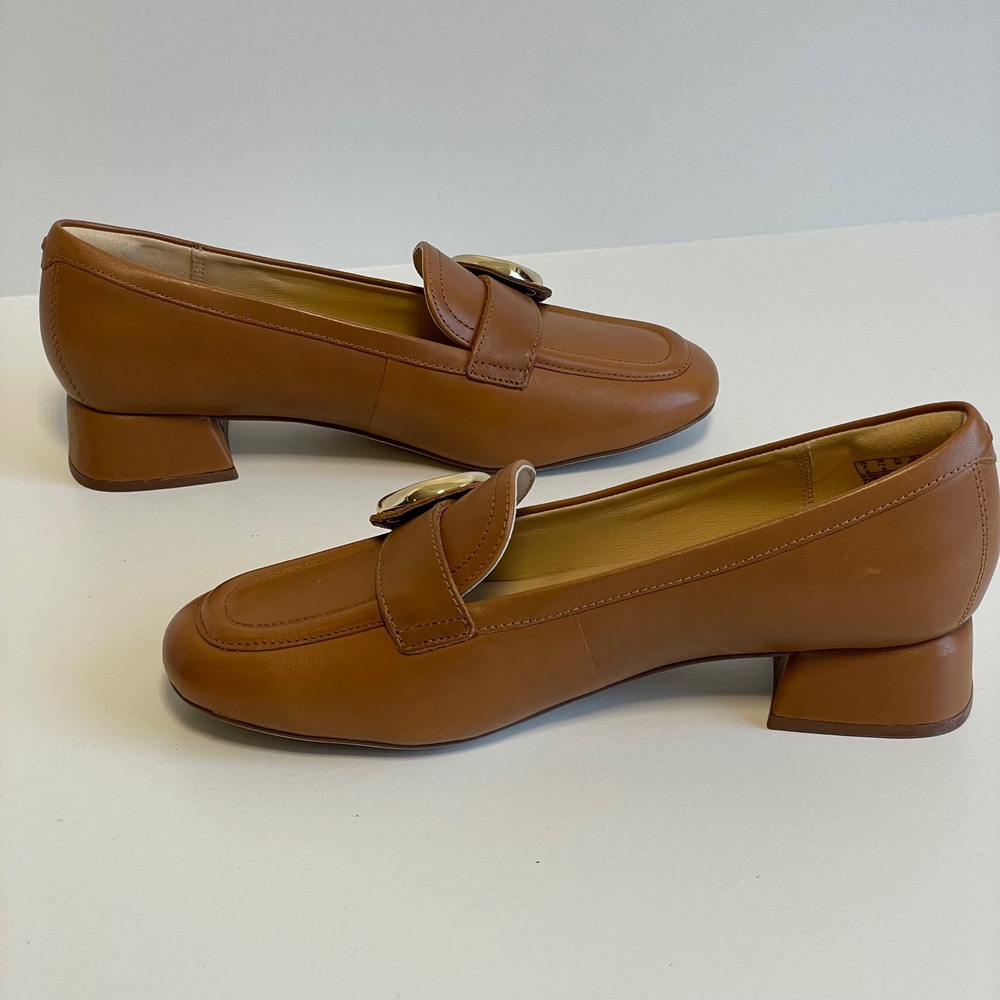 Clarks Signature Women's Brown Leather Loafer Buckle Shoes Size 7.5 - Picture 2 of 8